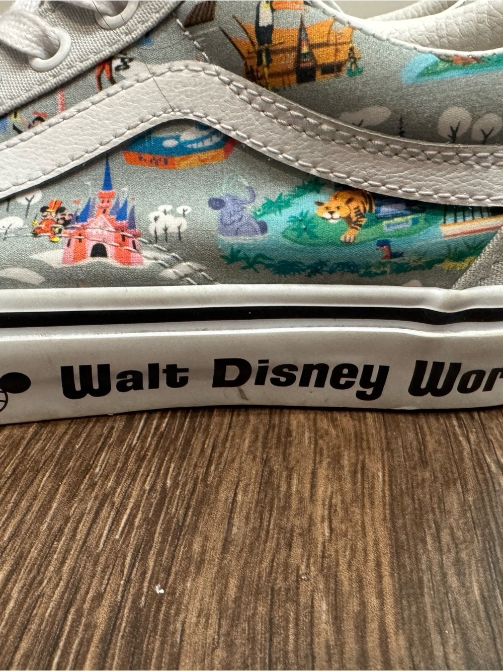 Disney White Multi-Color Character Print Sneaker - Picture 2 of 6